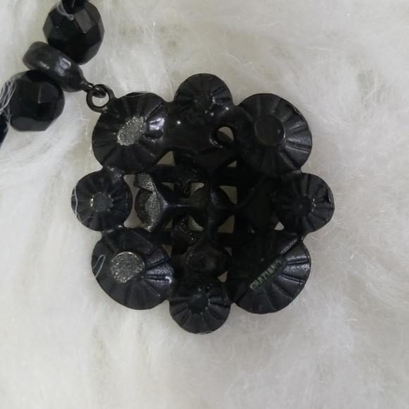 Graziano Statement Black Beaded Necklace - Picture 6 of 8